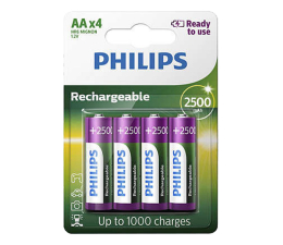 Bateria i akumulatorek Philips Akumulatory AA 2500mAh, 4 sztuki
