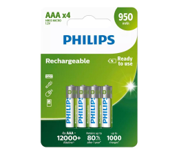 Bateria i akumulatorek Philips Akumulatory AAA 950mAh, 4 sztuki