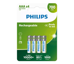 Bateria i akumulatorek Philips Akumulatory AAA 700mAh, 4 sztuki
