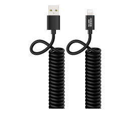 Kabel Lightning Silver Monkey Kabel sprężynowy USB-A - Lightning MFI 1m
