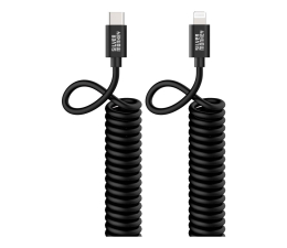 Kabel Lightning Silver Monkey Kabel sprężynowy USB-C - Lightning MFI 1m
