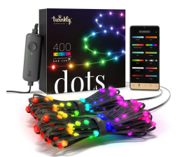 Inteligentna lampa Twinkly Smart taśma - Dots 400 LED RGB 20m Czarny