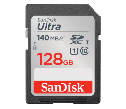 Karta pamięci SD SanDisk 128GB SDXC Ultra 140MB/s C10 UHS-I