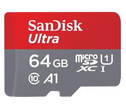 Karta pamięci microSD SanDisk 64GB microSDXC Ultra 140MB/s A1 C10 UHS-I U1
