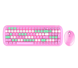 Zestaw klawiatura i mysz Mofii Zestaw bezprzewodowy Candy XR 2.4G różowy