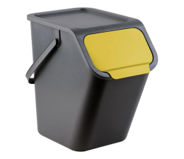 Kosz na śmieci Practic BINI pojemnik do segregacji odpadów czarny/żółty