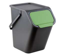 Kosz na śmieci Practic BINI pojemnik do segregacji odpadów czarny/zielony