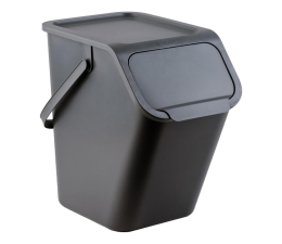 Kosz na śmieci Practic BINI pojemnik do segregacji odpadów czarny/szary