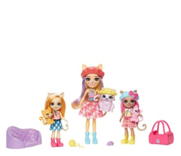 Lalka i akcesoria Mattel Enchantimals Rodzina Callista Cat Koty Lalki + zwierzątka