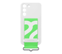 Etui / obudowa na smartfona Samsung Silicone Cover z paskiem do Galaxy S22 białe