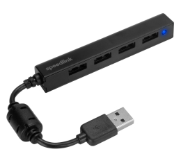 Hub USB SpeedLink SNAPPY SLIM USB Hub, 4x USB 2.0 czarny