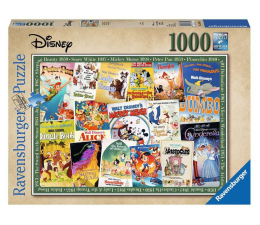Puzzle 1000 - 1500 elementów Ravensburger Stare plakaty z filmów Disney 1000el.