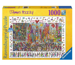 Puzzle 1000 - 1500 elementów Ravensburger James Rizzi Time Square 1000 el.