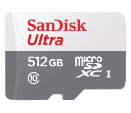 Karta pamięci microSD SanDisk 512GB microSDXC Ultra 100MB/s C10 UHS-I