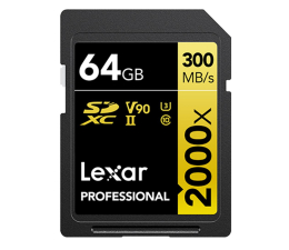 Karta pamięci SD Lexar 64GB 2000x Professional SDXC UHS-II U3 V90