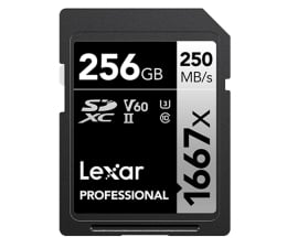 Karta pamięci SD Lexar 256GB 1667x Professional SDXC UHS-II U3 V60