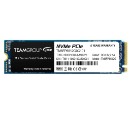 Dysk SSD Team Group 512GB M.2 PCIe NVMe MP33