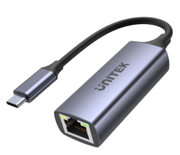Przejściówka Unitek Adapter USB-C - RJ45 1Gbit LAN, PD 100W