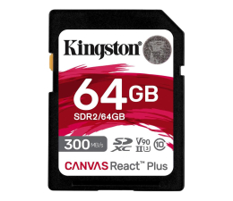 Karta pamięci SD Kingston 64GB SDXC Canvas React Plus 300MB/s U3 V90