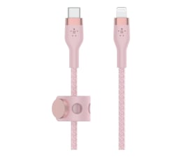 Kabel Lightning Belkin USB-C - LTG Braided Silicone 1m Pink