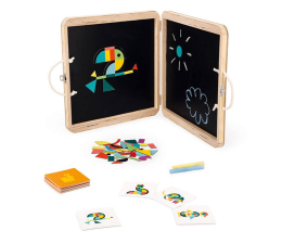 Puzzle dla dzieci Janod Układanka magnetyczna w drewnianej walizce Zwierzęta