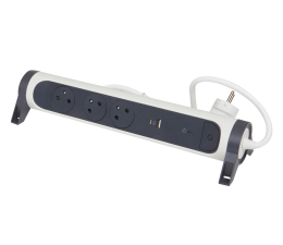 Listwa zasilająca Legrand Przedłużacz ochronny - 3 gniazda, USB, USB-C, 1,5m