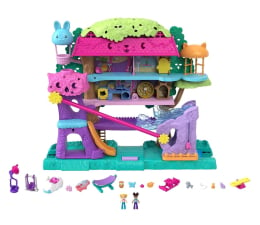 Lalka i akcesoria Mattel Polly Pocket Przygody zwierzątek domek na drzewie