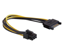 Kabel SATA Delock Kabel SATA - PCI-E 6-PIN 21cm