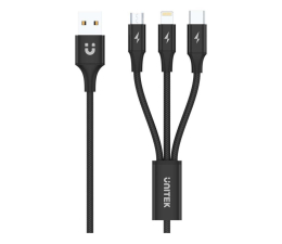 Kabel USB Unitek do ładowania USB 3.0 - Lightning, USB-C, micro USB