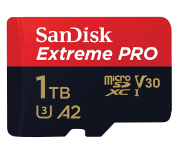 Karta pamięci microSD SanDisk 1TB microSDXC Extreme PRO 200MB/s A2 C10 V30 UHS-I U3