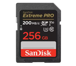 Karta pamięci SD SanDisk 256GB SDXC Extreme PRO 200MB/s A2 C10 V30 UHS-I U3