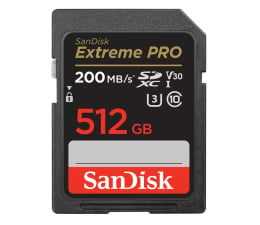 Karta pamięci SD SanDisk 512GB SDXC Extreme PRO 200MB/s A2 C10 V30 UHS-I U3