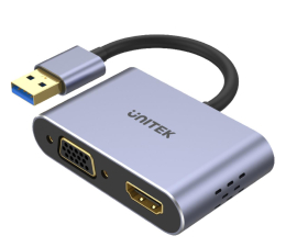 Przejściówka Unitek Adapter USB-A - HDMI, VGA FullHD