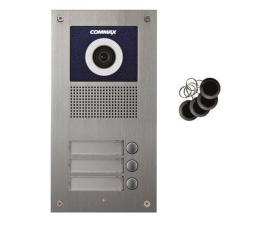 Domofon/wideodomofon Commax Kamera 3-abonentowa z regulacją optyki i RFID
