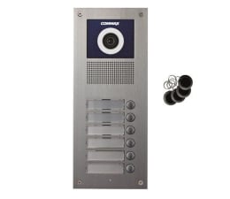 Domofon/wideodomofon Commax Kamera 6-abonentowa z regulacją optyki  i RFID
