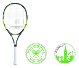 Tenis ziemny Babolat Rakieta Wimbledon 27 naciągnięta G2 + Wibrastop Wimbledon x2