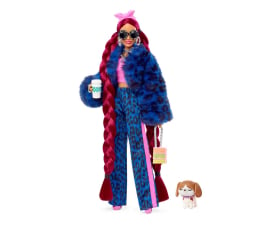 Lalka i akcesoria Barbie Extra Lalka Bordowe włosy niebieski garnitur