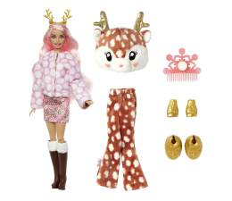 Lalka i akcesoria Barbie Cutie Reveal Lalka Jelonek Seria 3 Zimowa Kraina