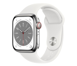 Smartwatch LTE Apple Watch 8 41/Silver Steel/White Sport LTE