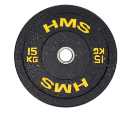 Hantel i obciążenia HMS Talerz Olimpijski Bumper 15 kg HTBR15 Yellow