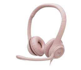 Słuchawki biurowe, callcenter Logitech H390 różowy