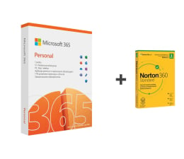 Program biurowy Microsoft 365 Personal + Norton 360 Standard 1st. (12m.)