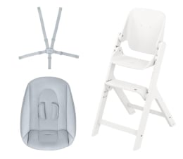 Krzesełko do karmienia Maxi Cosi Nesta White + zestaw dla noworodków