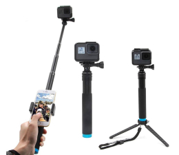 Element montażowy do kamery TELESIN Selfie stick z plastikowym tripodem do kamer sportowych