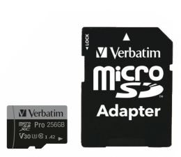 Karta pamięci microSD Verbatim 256GB microSDXC Pro 90MB/s