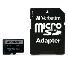 Karta pamięci microSD Verbatim 128GB microSDXC Pro 90MB/s