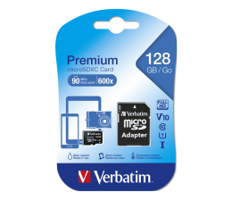 Karta pamięci microSD Verbatim 128GB microSDXC Premium 90MB/s