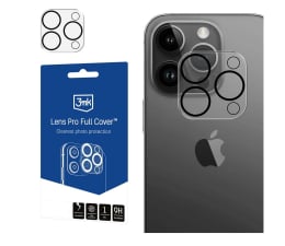 Folia / szkło na smartfon 3mk Lens Pro Full Cover do iPhone 15 Pro/15 Pro Max