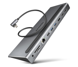 Stacja dokująca do laptopa Axagon Wieloportowy hub USB 5Gbps, 3x USB-A, 2x HDMI + DP + GLAN,