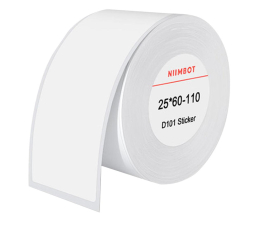 Etykiety do drukarki NIIMBOT Etykiety termiczne naklejki 25x60mm, 110szt. białe